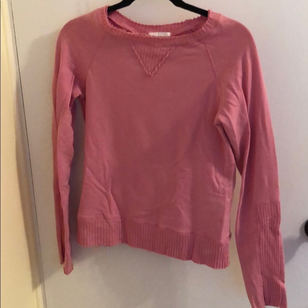 Pink crew neck sweatshirt